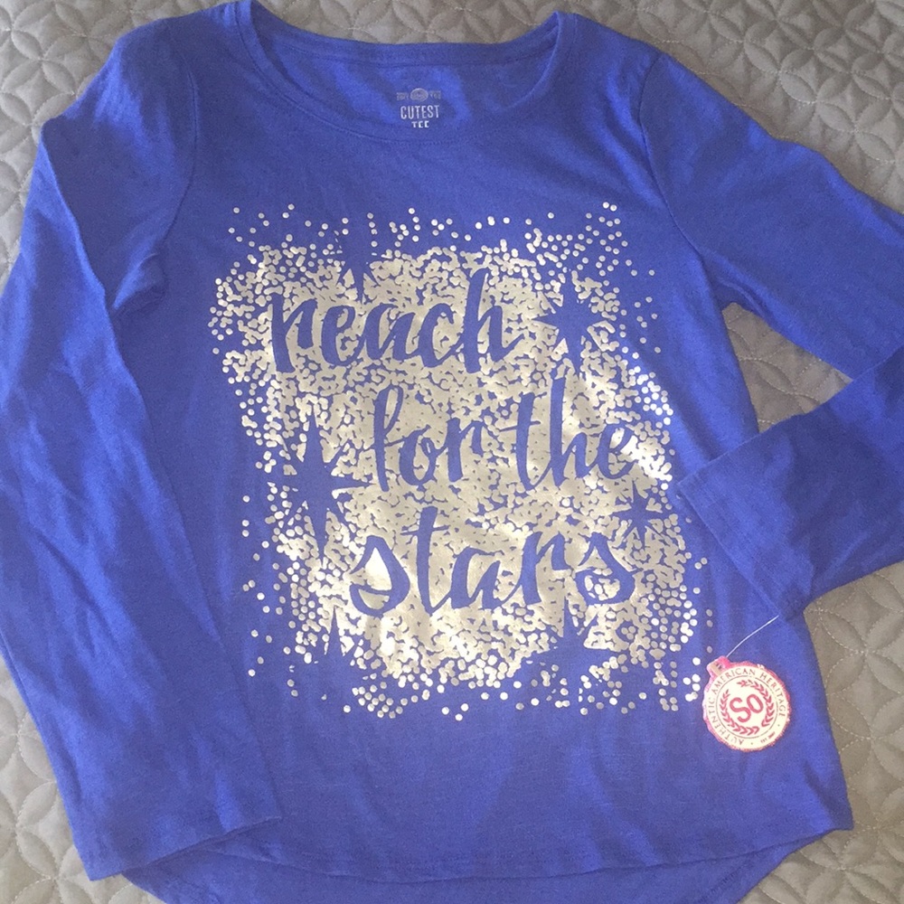 Blue long sleeve tee
